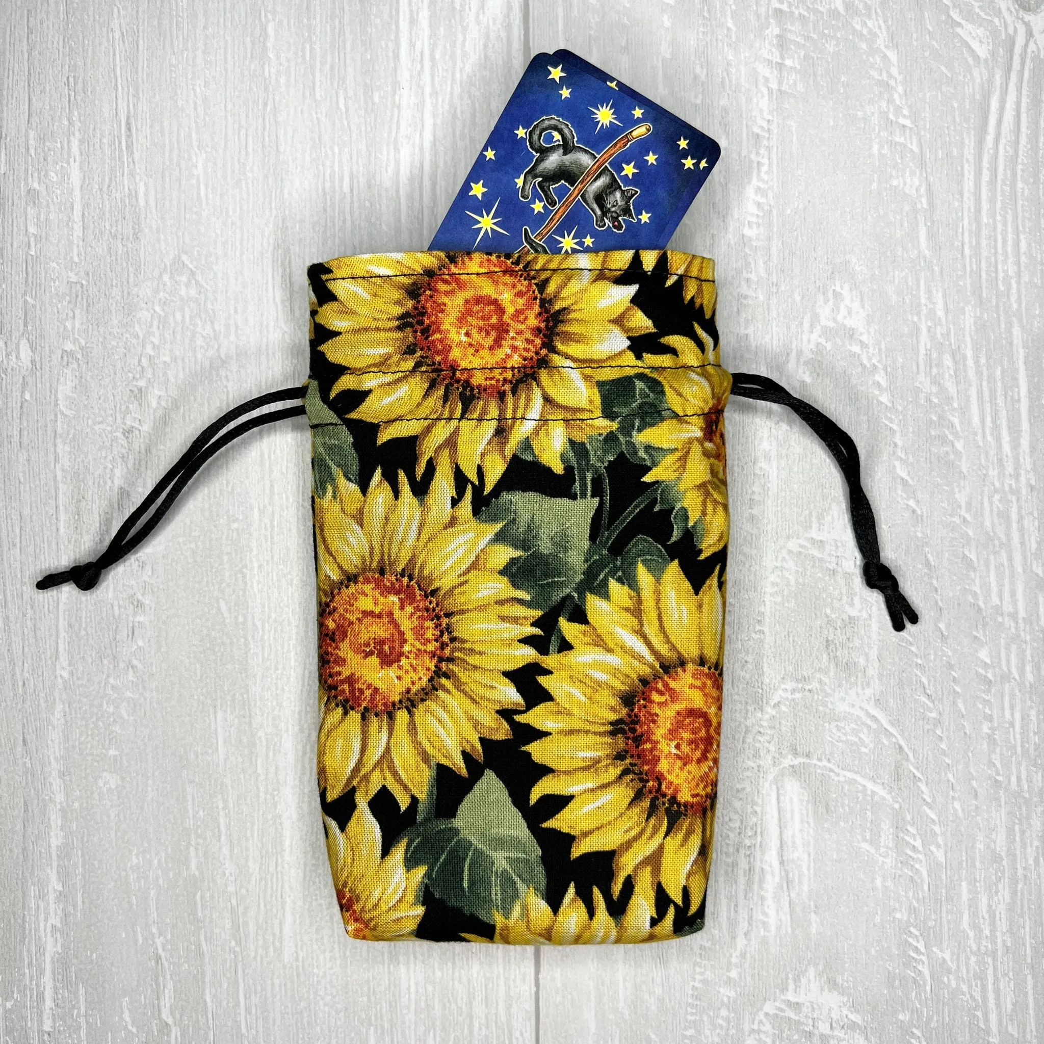 Mini Sized Sunflower Tarot Deck Bag