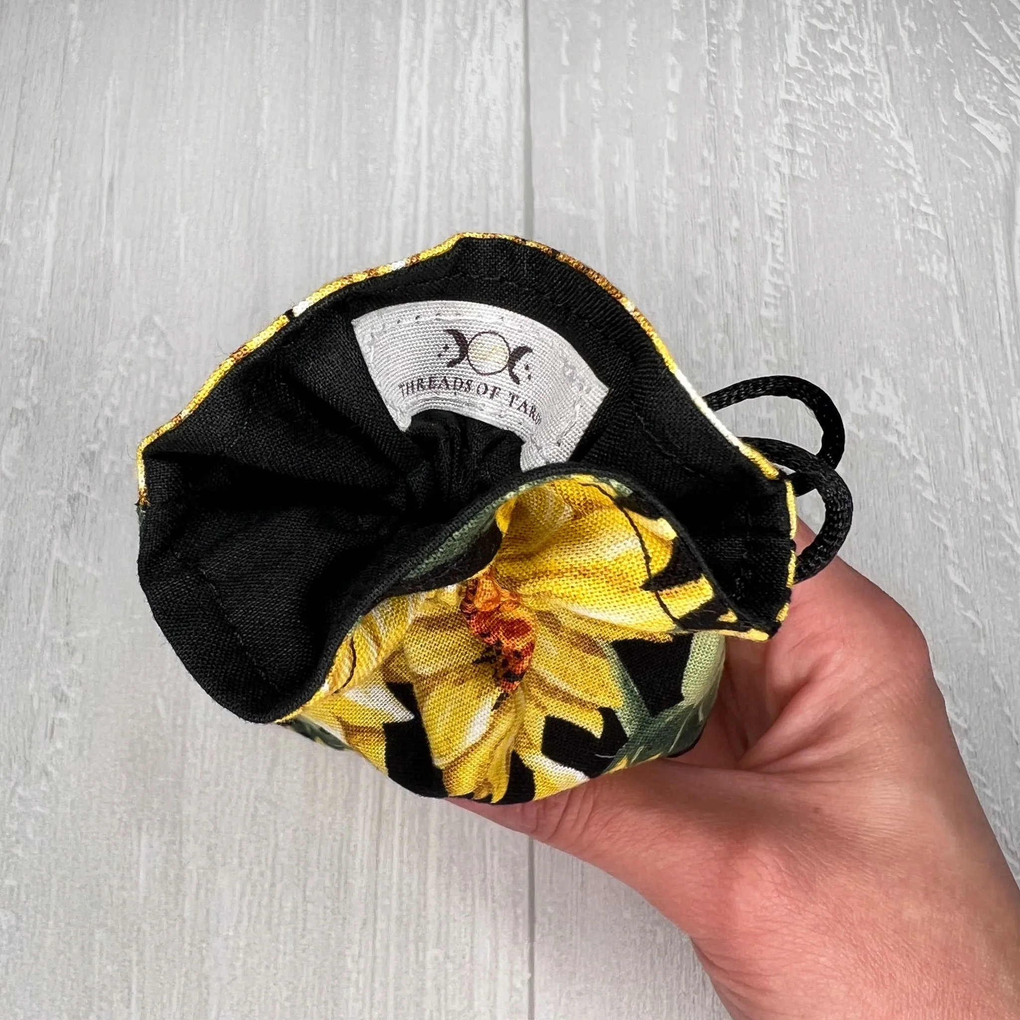 Mini Sized Sunflower Tarot Deck Bag