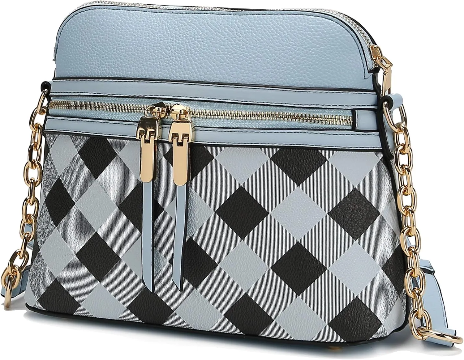MKF Collection Crossbody Bag for Women, Vegan Leather Multi Pocket Messenger Purse, Shoulder Bag By Mia K
