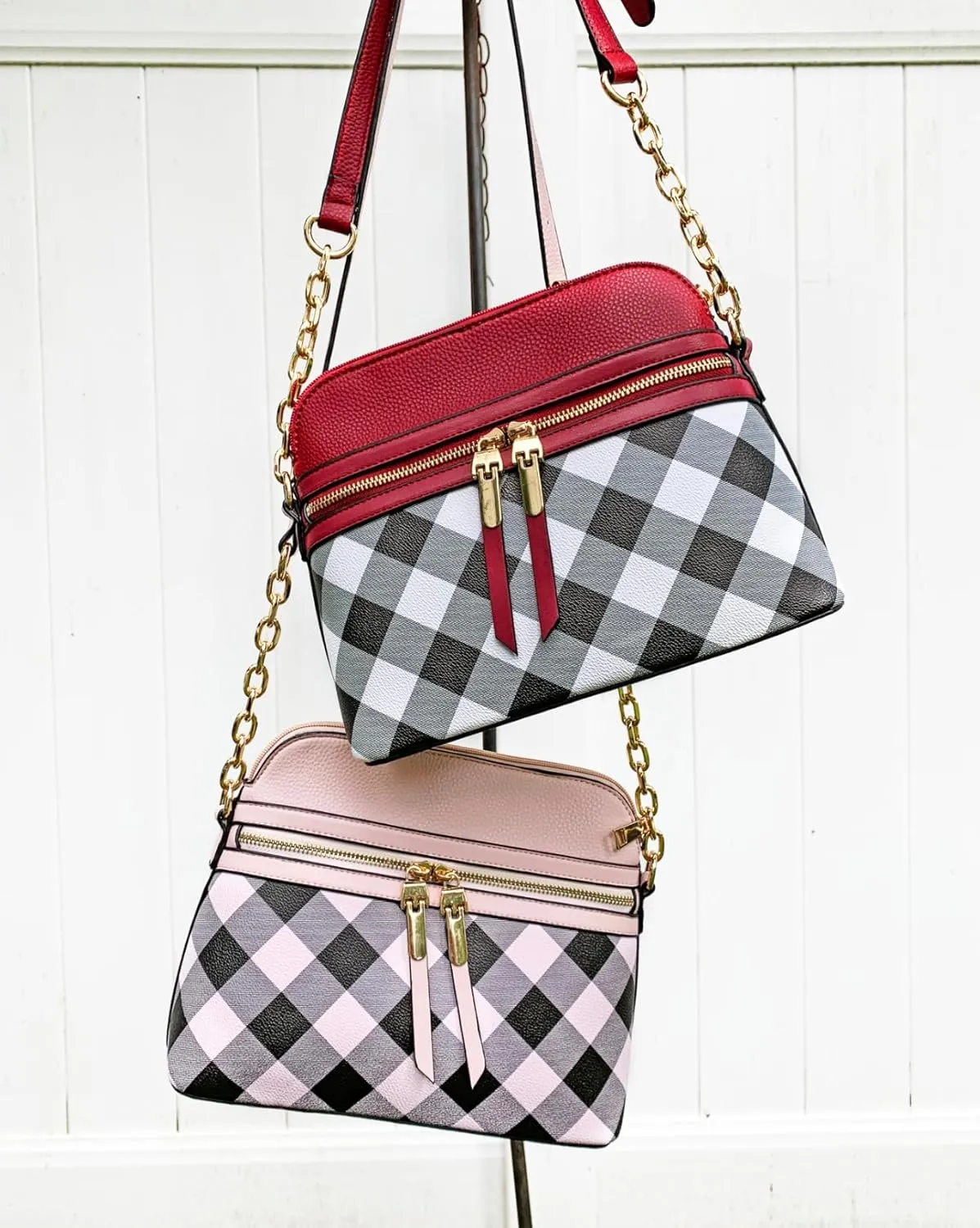 MKF Collection Crossbody Bag for Women, Vegan Leather Multi Pocket Messenger Purse, Shoulder Bag By Mia K