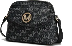 MKF Collection Signature Crossbody bag for women, Vegan leather Shoulder bag Zipper closure Messenger Handbag Purse By Mia K