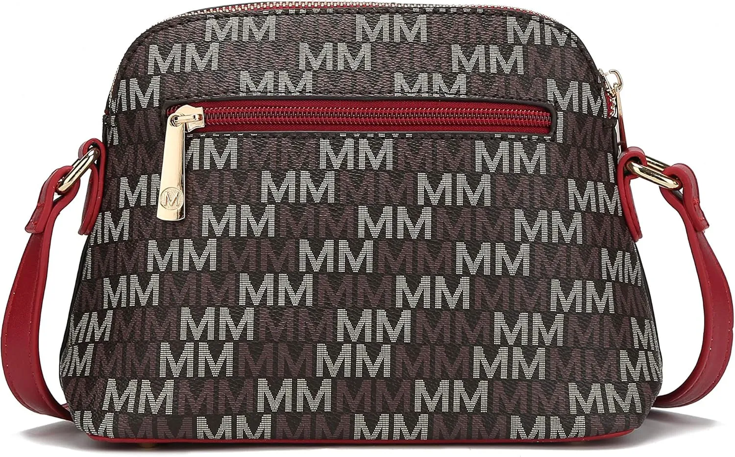 MKF Collection Signature Crossbody bag for women, Vegan leather Shoulder bag Zipper closure Messenger Handbag Purse By Mia K