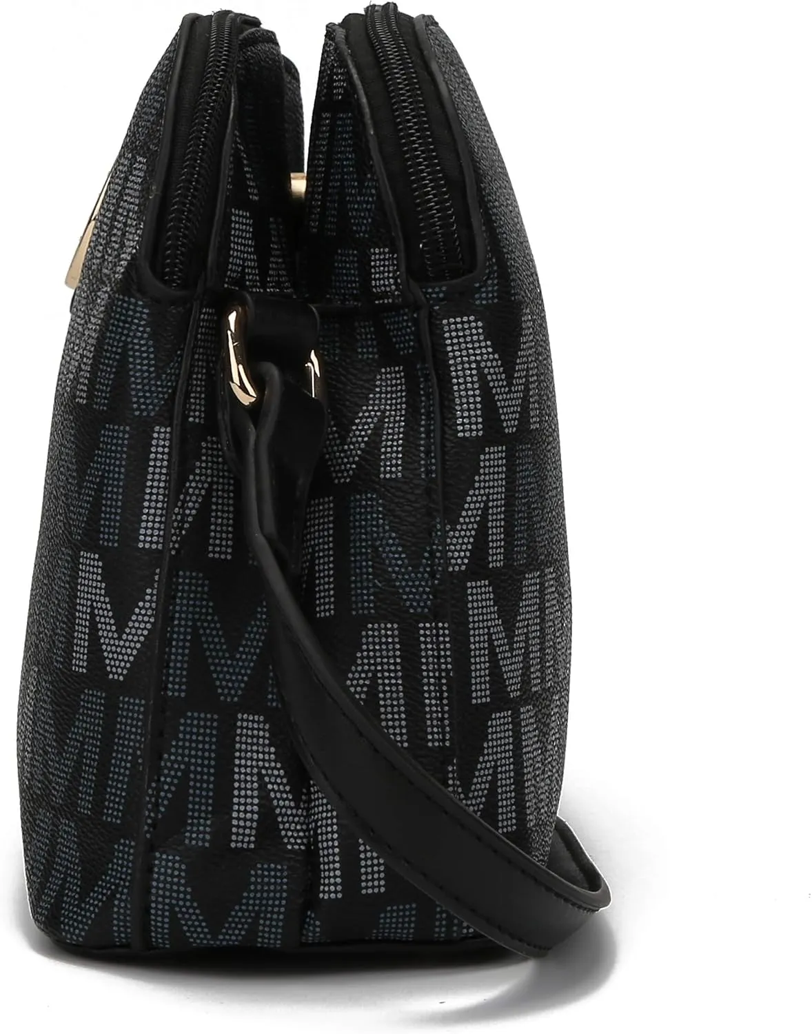 MKF Collection Signature Crossbody bag for women, Vegan leather Shoulder bag Zipper closure Messenger Handbag Purse By Mia K