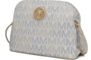 MKF Collection Signature Crossbody bag for women, Vegan leather Shoulder bag Zipper closure Messenger Handbag Purse By Mia K