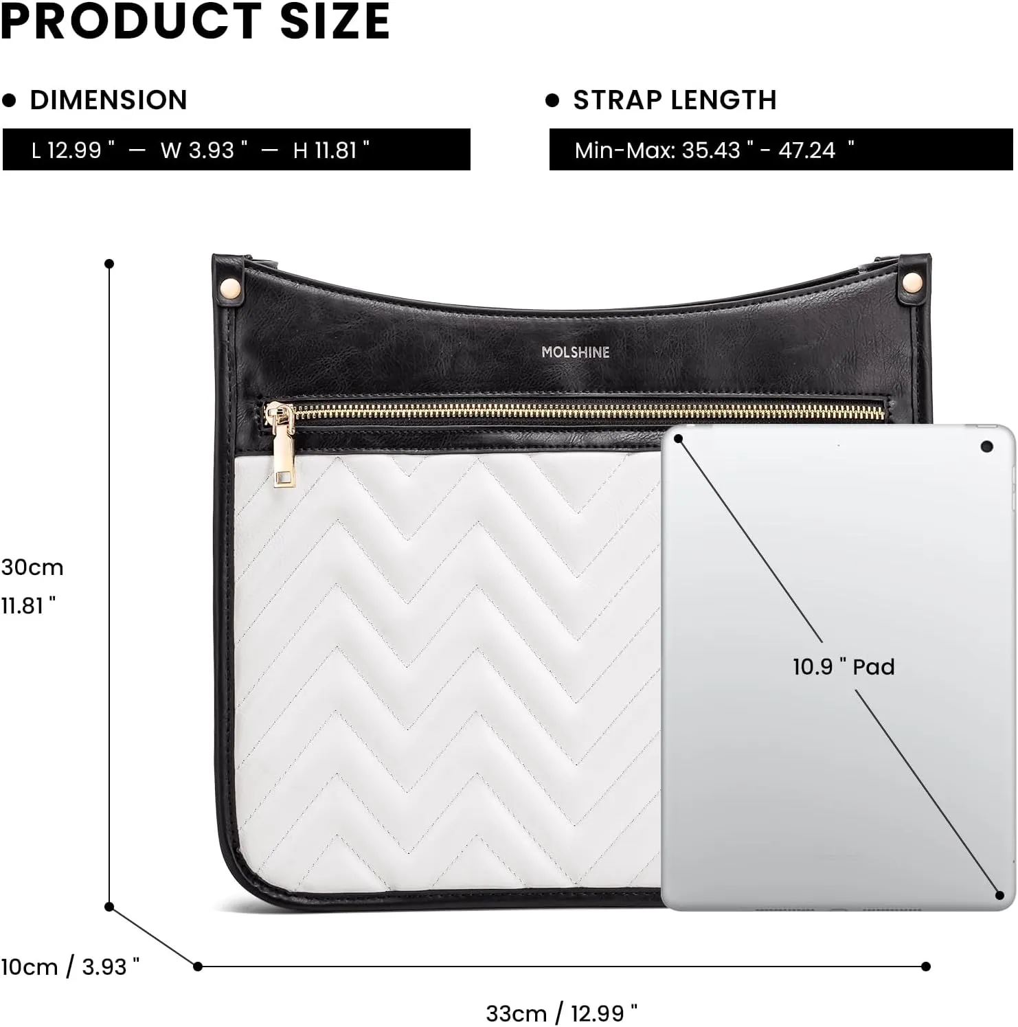 molshine Quilted Crossbody Bags for Women, Medium PU Leather Crossbody Shoulder Handbag with Adjustable Wide Strap DLK0039