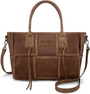 Montana West Wrangler Woven Tote Bag for Women Western Floral Tooled Purses and Handbags