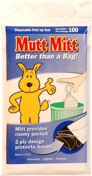 MUTT MITT Dog Waste Pick Up Bag, 100-Count