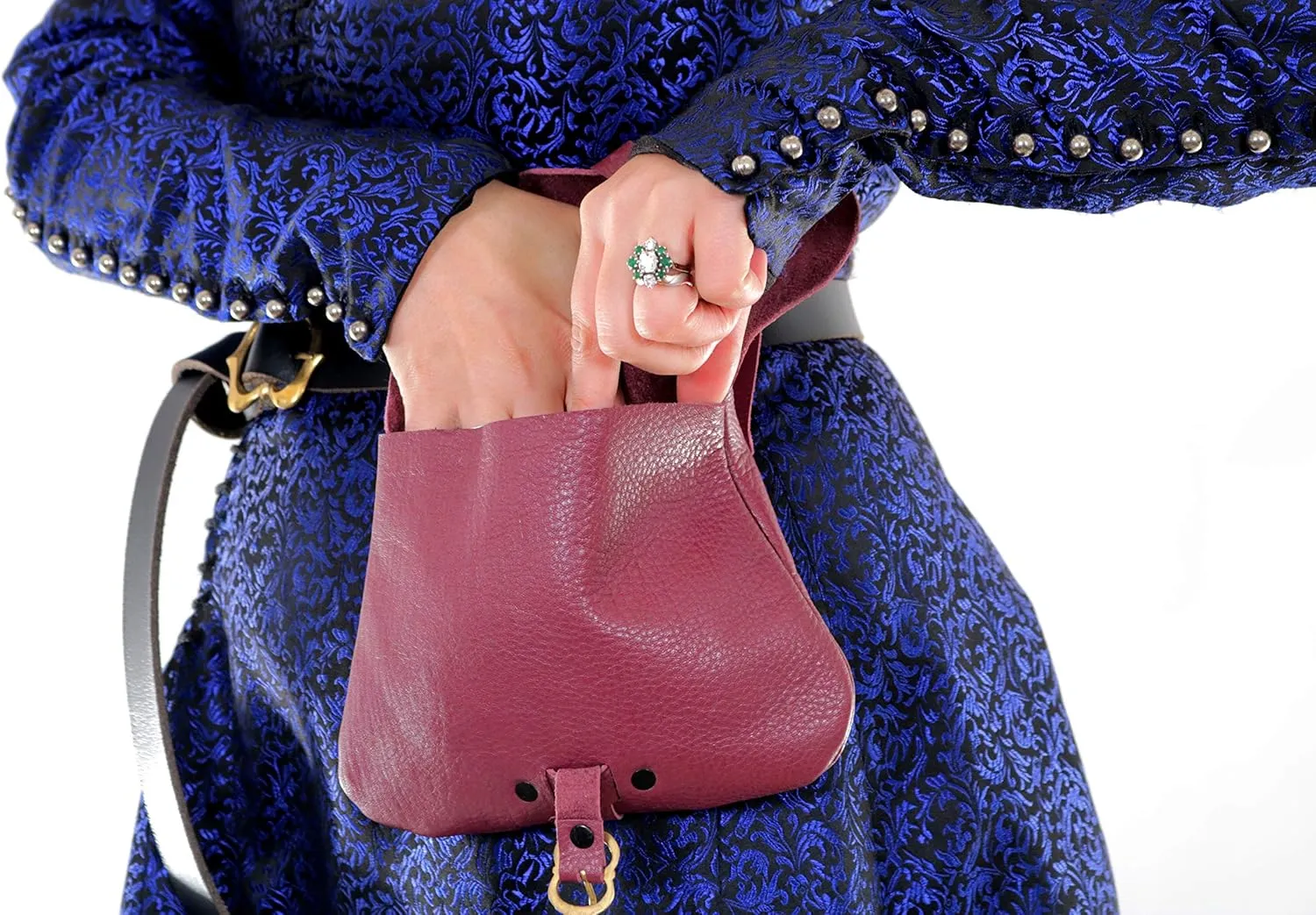 Mythrojan Late Medieval Belt Bag, Ideal for SCA Renaissance LARP Reenactment & Ren Fair