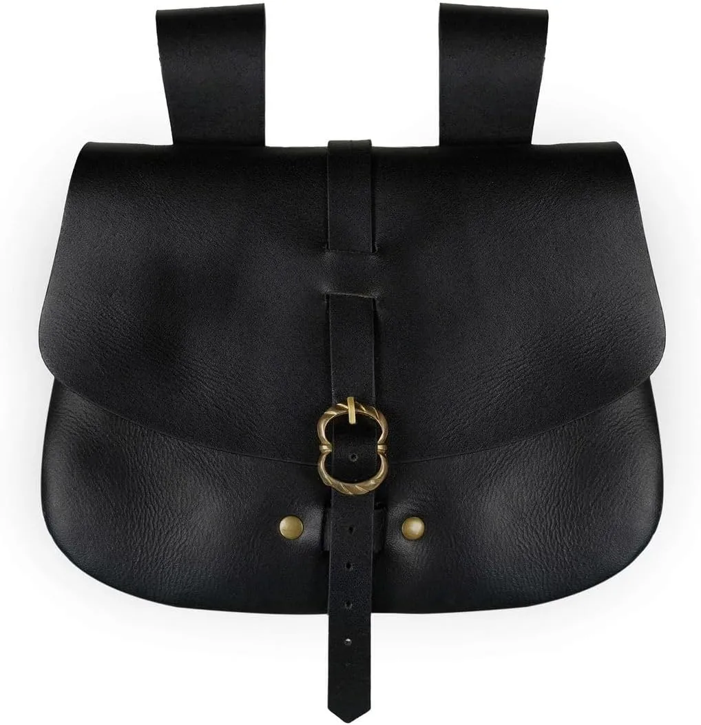 Mythrojan Late Medieval Belt Bag, Ideal for SCA Renaissance LARP Reenactment & Ren Fair