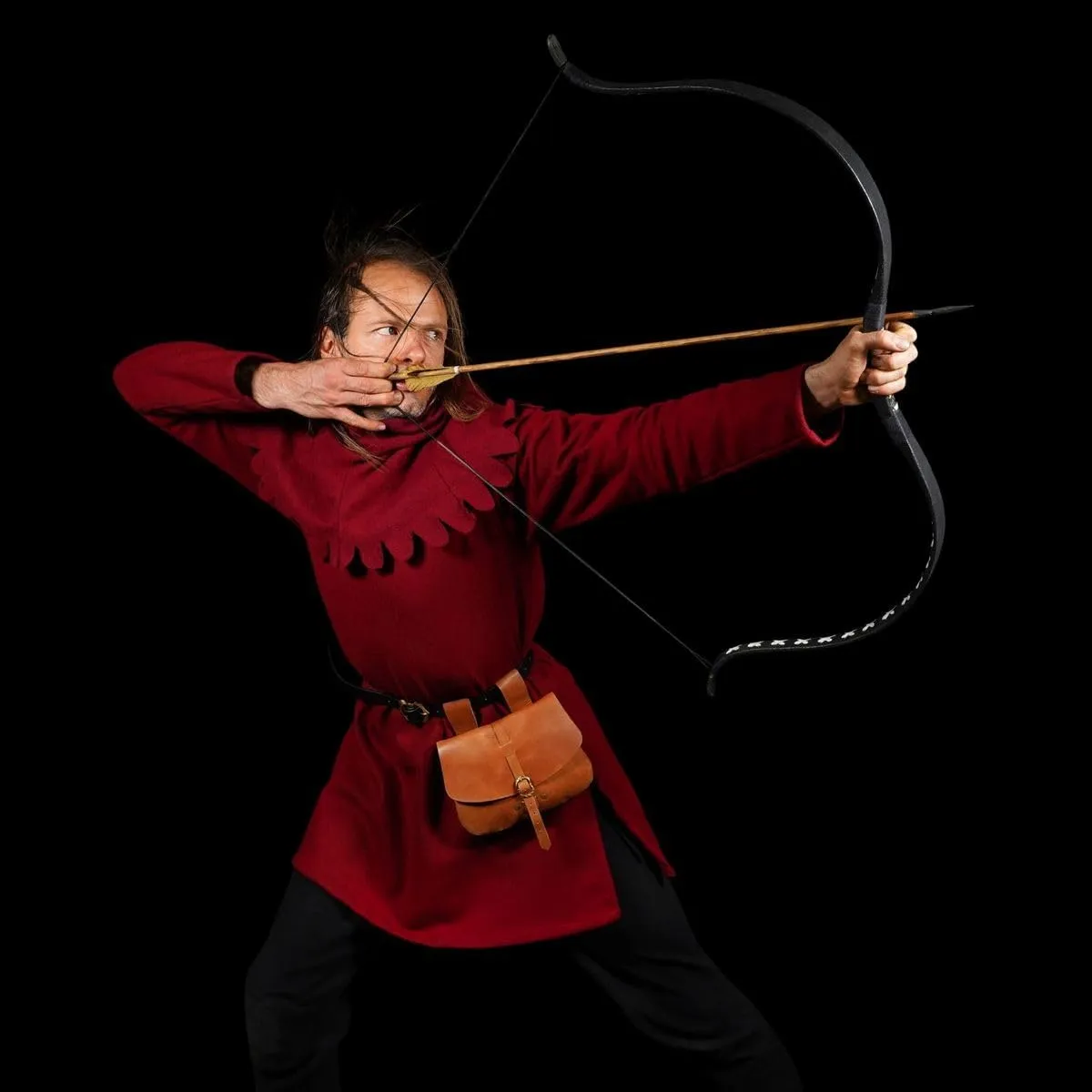 Mythrojan Late Medieval Belt Bag, Ideal for SCA Renaissance LARP Reenactment & Ren Fair