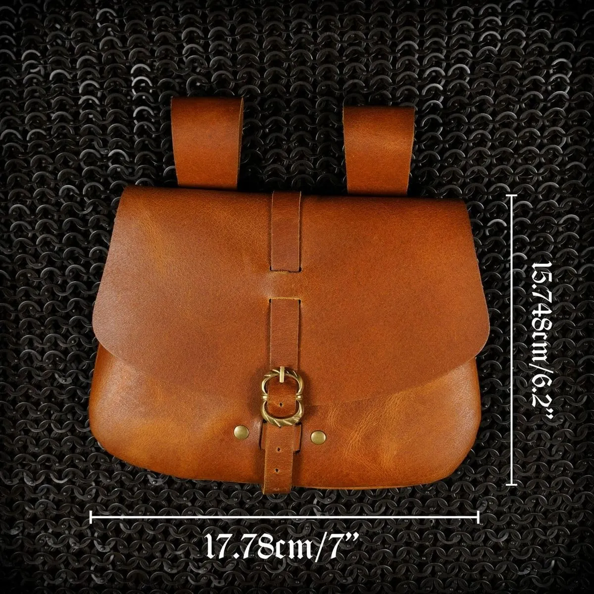 Mythrojan Late Medieval Belt Bag, Ideal for SCA Renaissance LARP Reenactment & Ren Fair