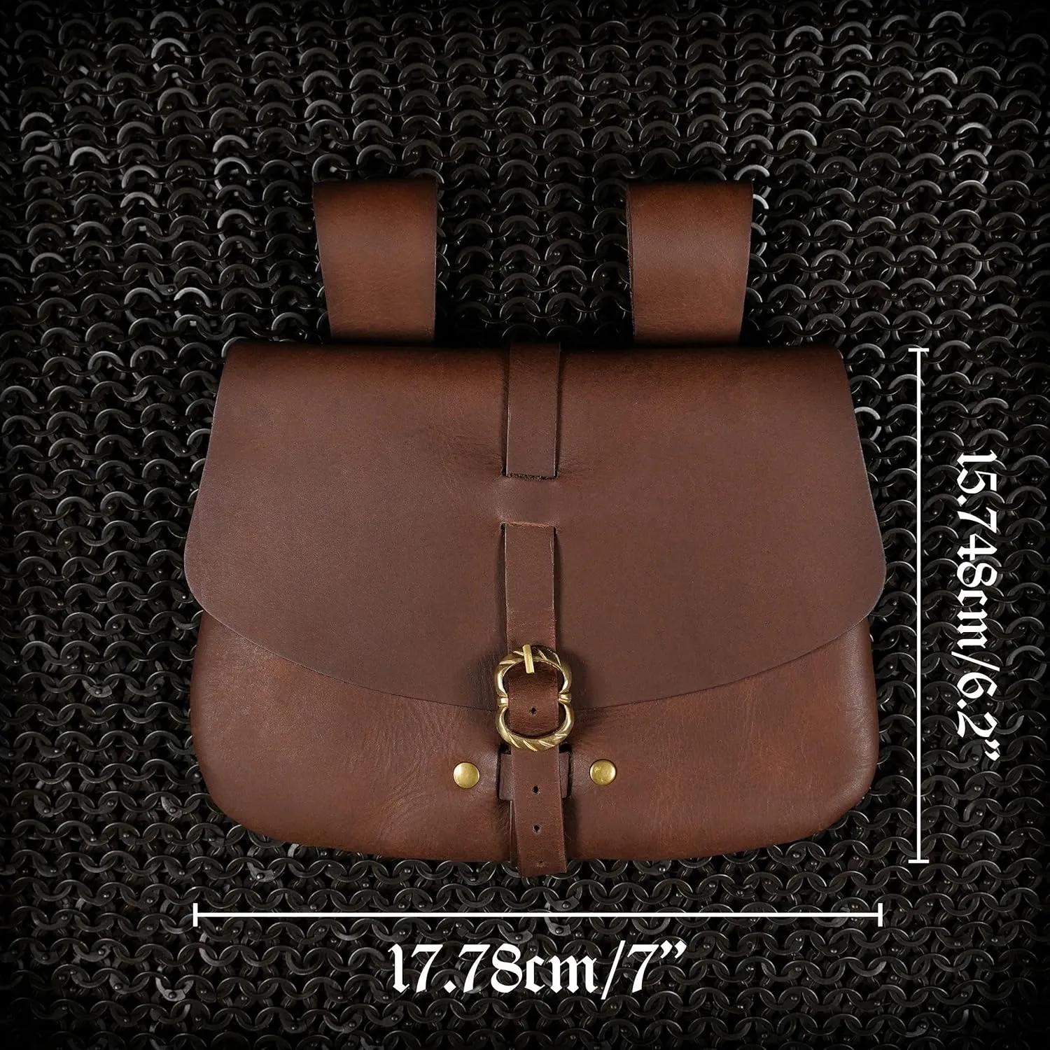 Mythrojan Late Medieval Belt Bag, Ideal for SCA Renaissance LARP Reenactment & Ren Fair