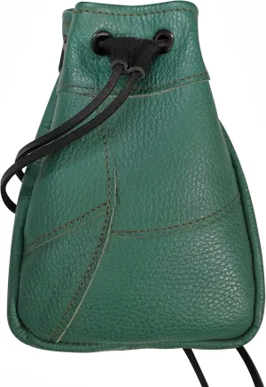 Mythrojan Medieval Drawstring Bag, Ideal for SCA LARP Reenactment & Ren fair-Full Grain Leather