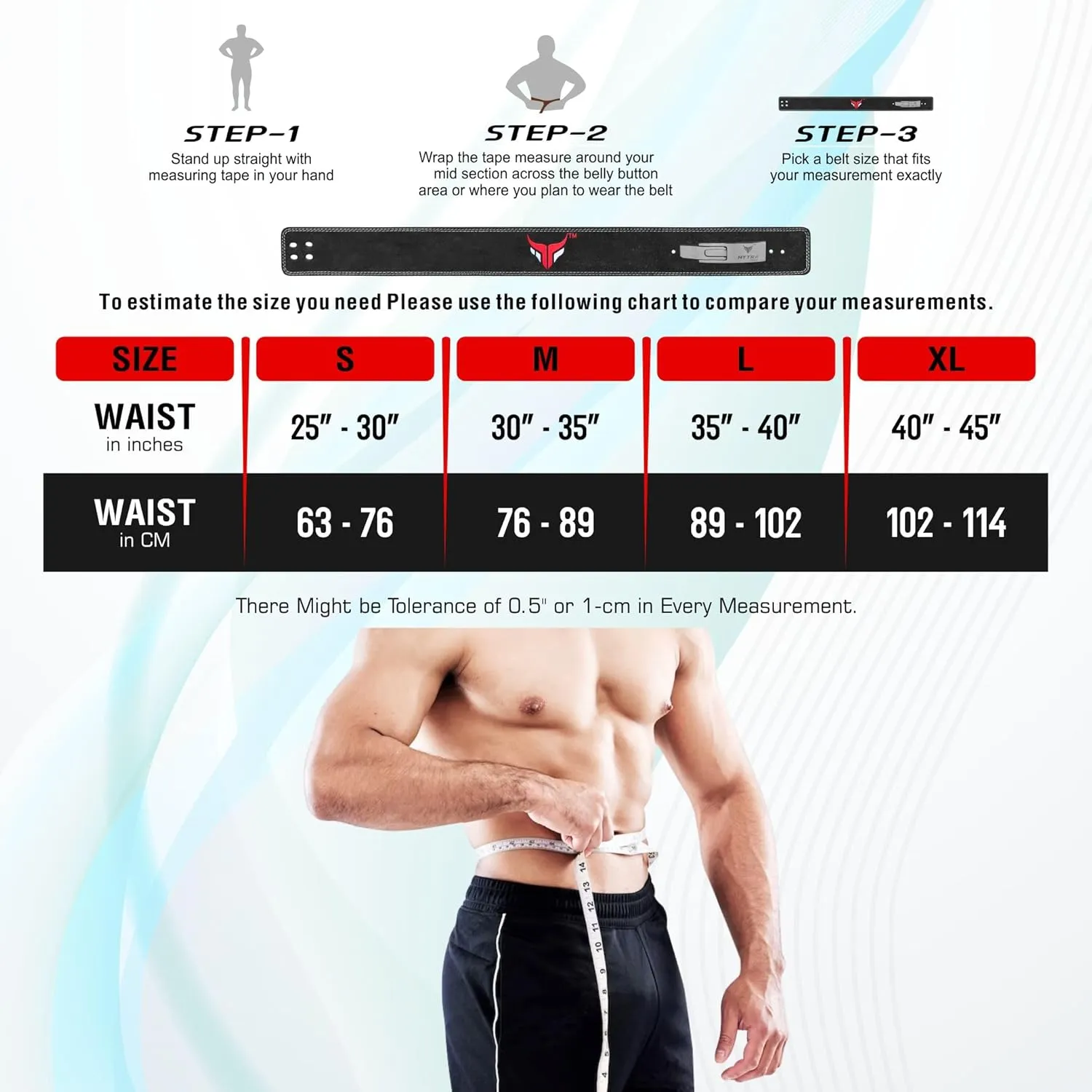 Mytra Fusion Weight Lifting Belt for Men and Women Gym Belt 10MM Thick and 4" wide 100% Genuine Leather Workout Belt for Weightlifting, Powerlifting, Gym, Training and Bodybuilding