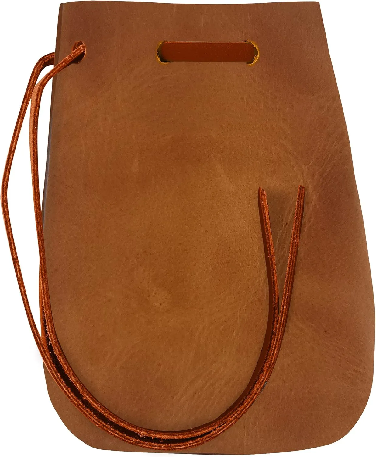 Nabob Leather Leather Drawstring Pouch, Coin Bag, Medicine Tobacco Pouch Medieval Reenactment Made in U.S.A Size 5.75" x 4.25"