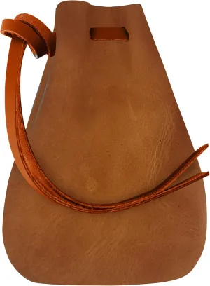 Nabob Leather Leather Drawstring Pouch, Coin Bag, Medicine Tobacco Pouch Medieval Reenactment Made in U.S.A Size 5.75" x 4.25"