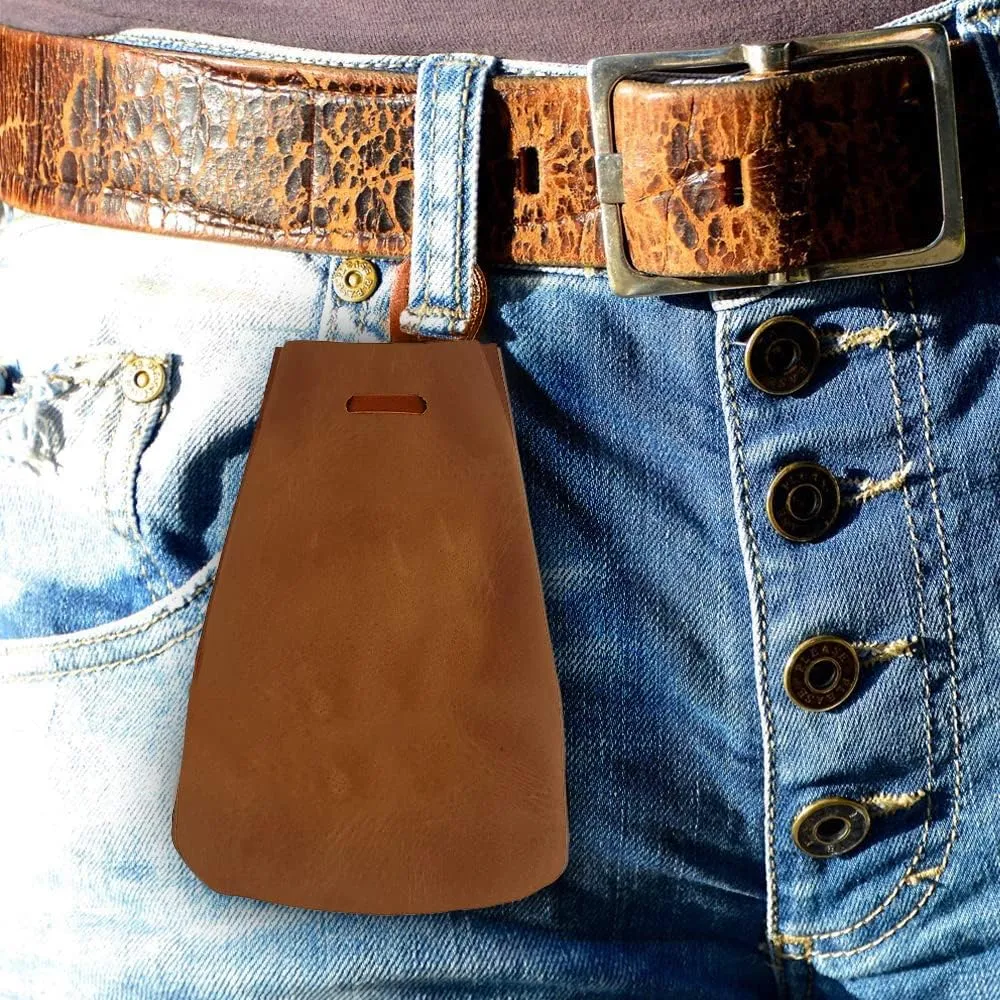 Nabob Leather Leather Drawstring Pouch, Coin Bag, Medicine Tobacco Pouch Medieval Reenactment Made in U.S.A Size 5.75" x 4.25"