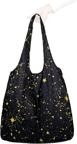 Nanobag Ultra-Lightweight Standard Tote Bag | Perfect for Travel, Shopping & Daily Use | Reusable - Tiny - Eco-Friendly (Standard, Stars)