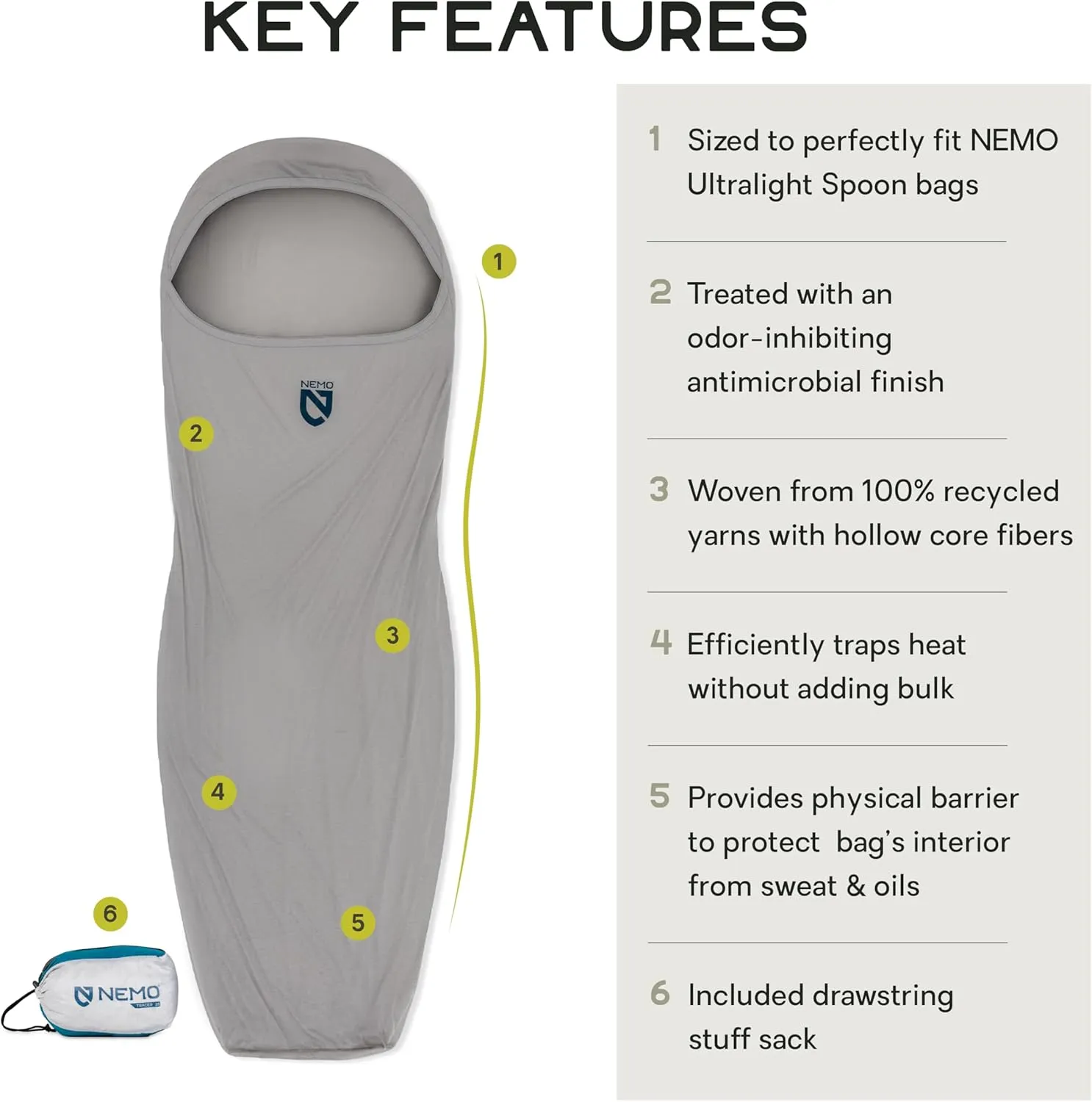 NEMO Equipment Tracer Sleeping Bag Liner