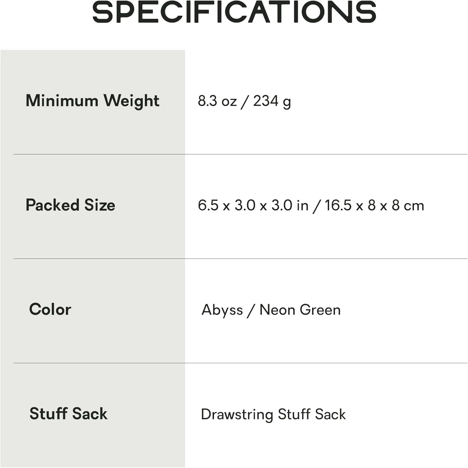 NEMO Equipment Tracer Sleeping Bag Liner
