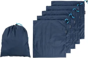 Nylon Stuff Sack Set 6-Piece (1.5L/7.5L/12.8L); Drawstring Storage Sack; Ditty Bags Medium Large XL Pouch for Organization Travel Camping Backpacking Down Jacket; Assorted Colors