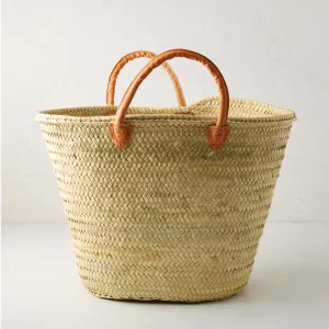 Orange Capri Woven Handled Tote Bag
