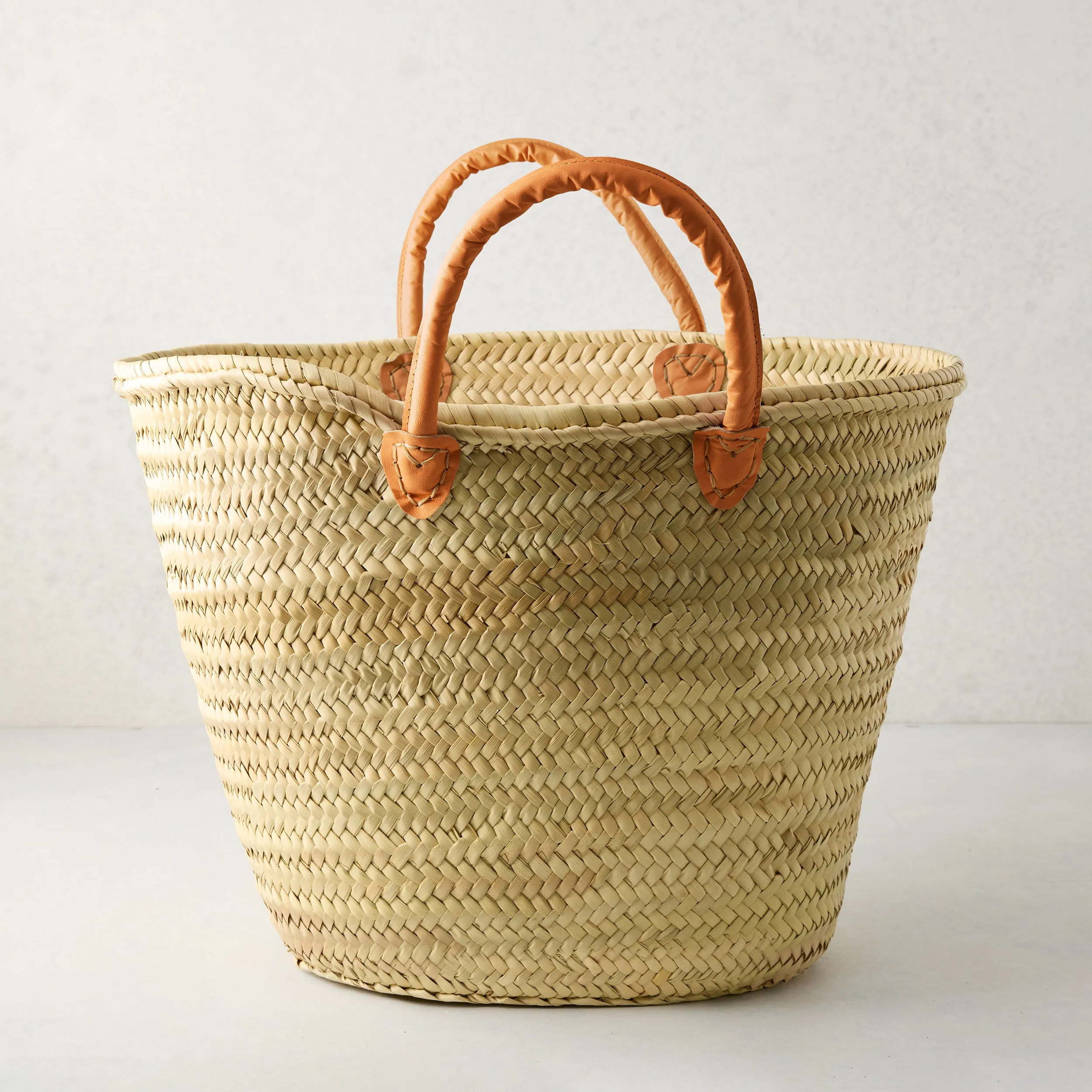 Orange Capri Woven Handled Tote Bag