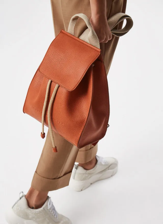 Orange Granulated Recycled material Backpack