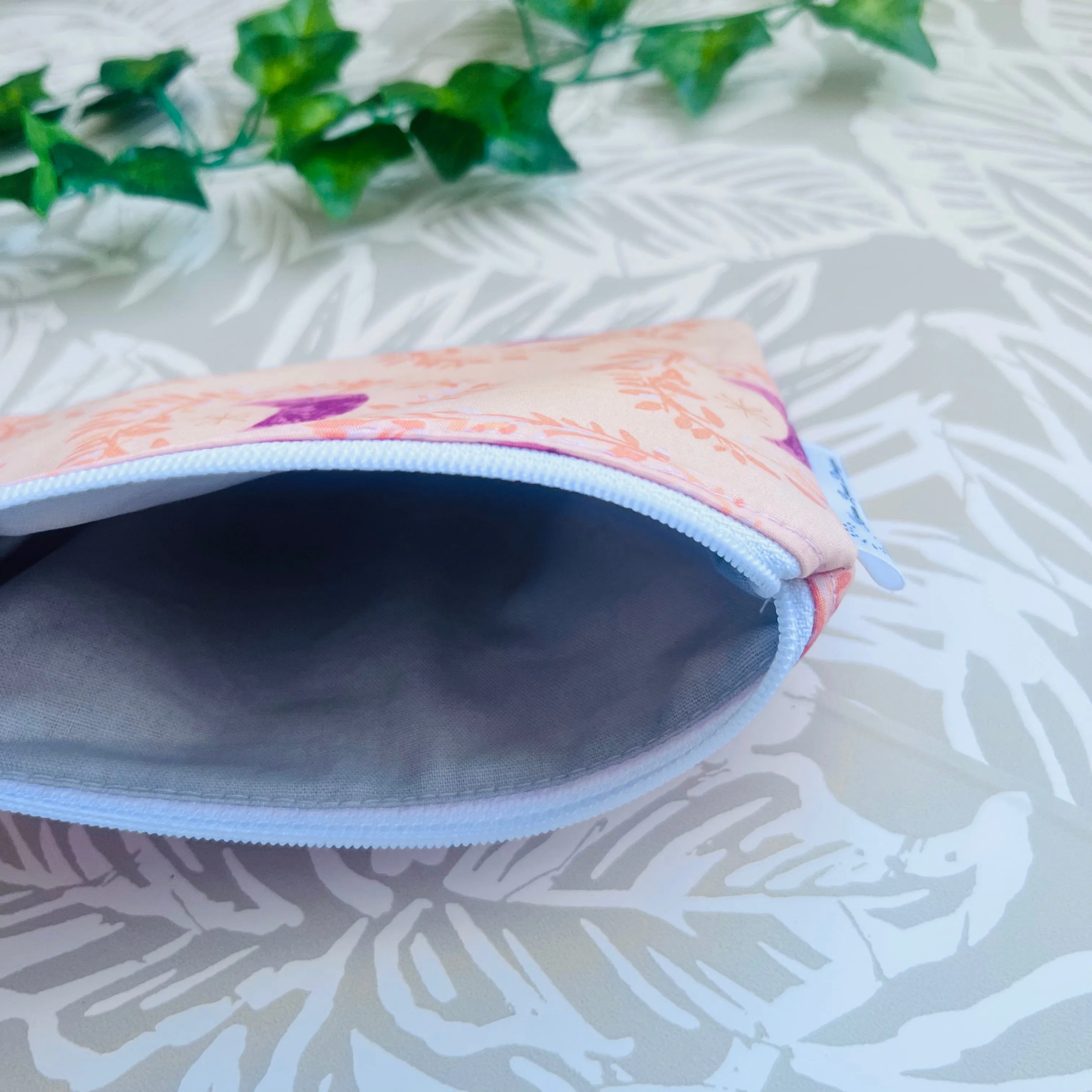 Orange Moon Small Zipper Pouch