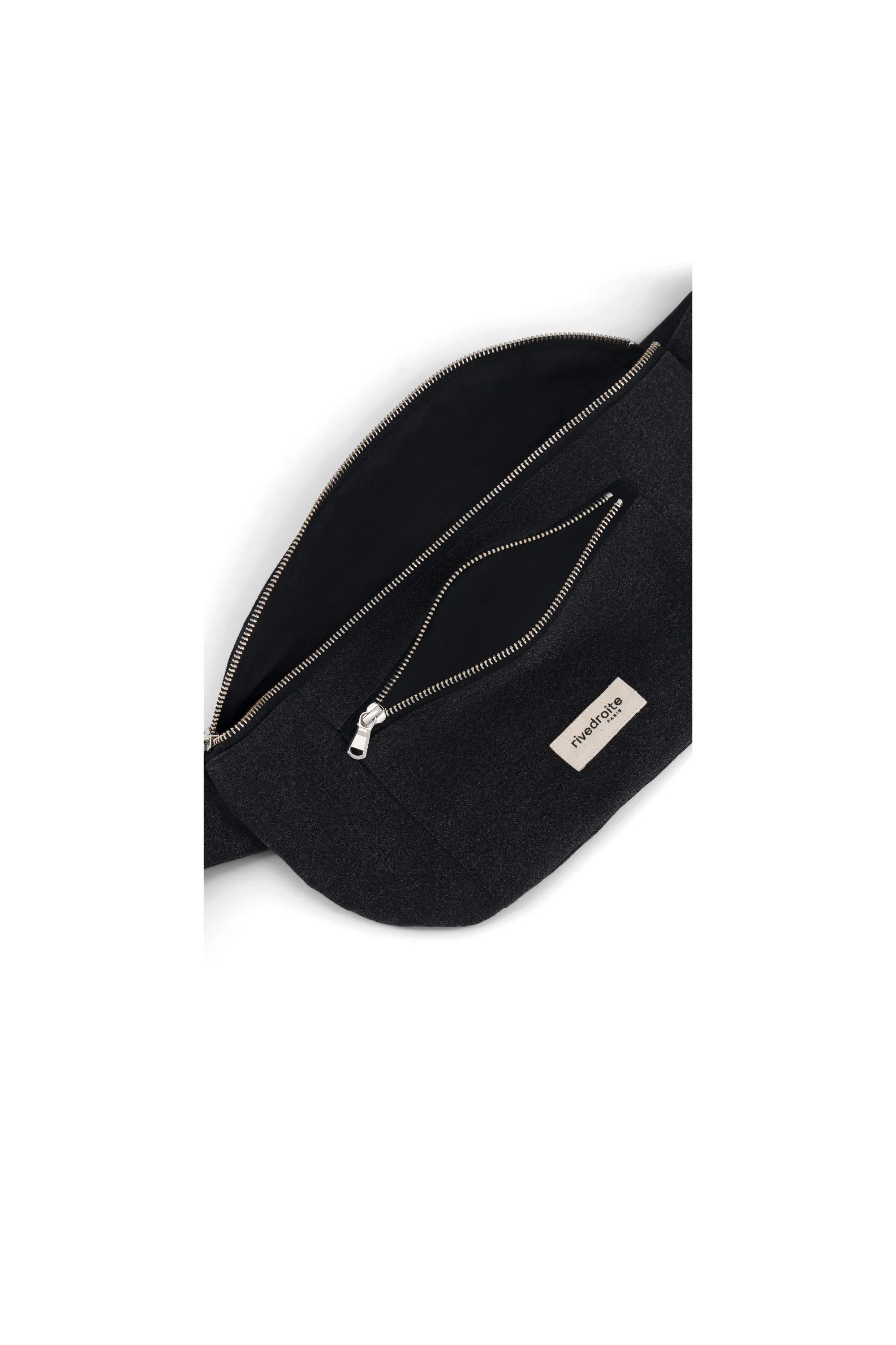 Orsel the new waist bag Large Size - Recycled cotton Black