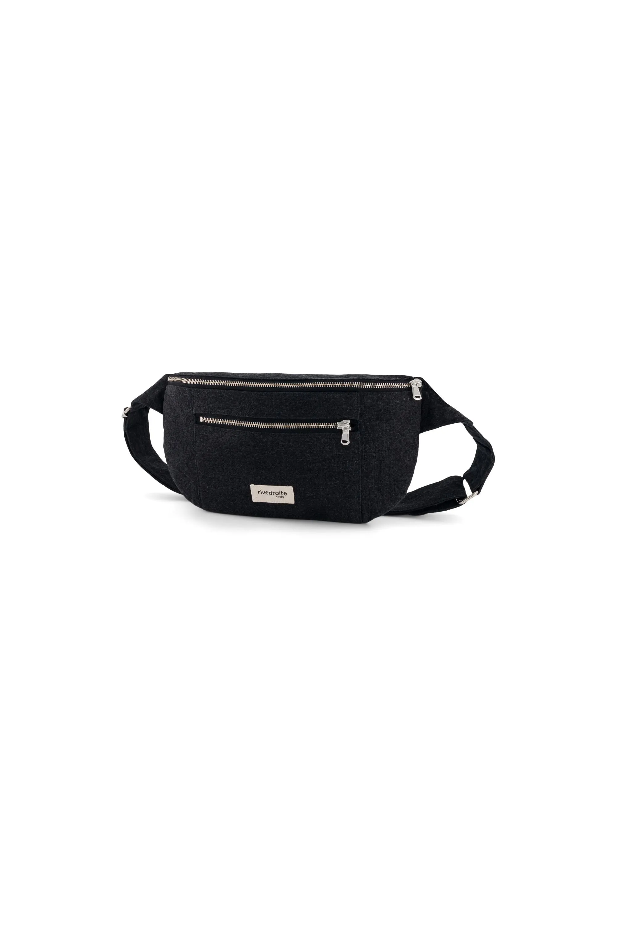 Orsel the new waist bag Large Size - Recycled cotton Black