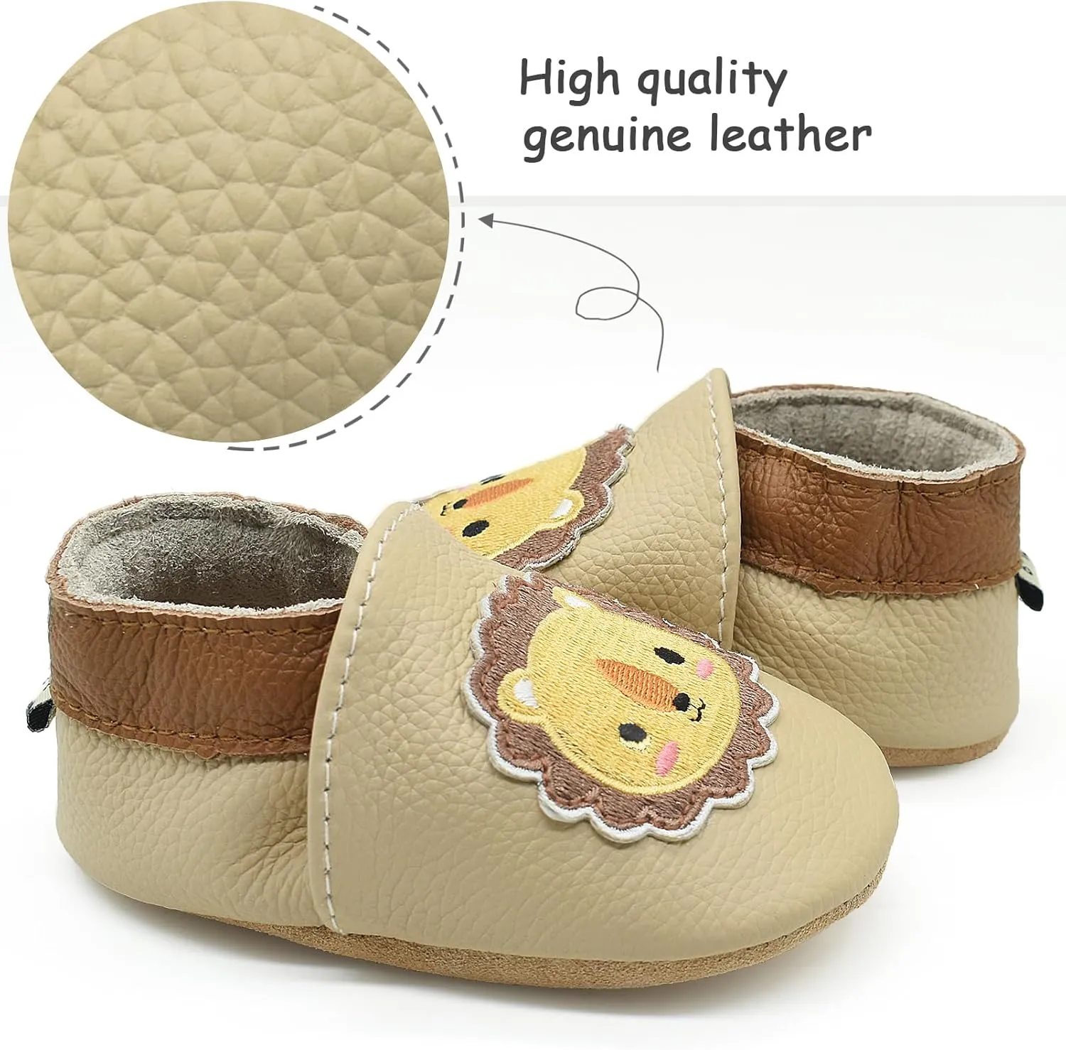 Owlowla Baby Soft Sole Leather Crib Shoes Infant Toddler Pre-Walker Shoes Boy Girl …