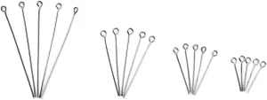 Pandahall 600pcs 21 Gauge Brass Eye Pins 18mm 26mm 36mm 50mm Metal Head Pins Findings for Jewelry Making (Gunmetal)