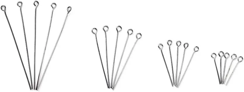 Pandahall 600pcs 21 Gauge Brass Eye Pins 18mm 26mm 36mm 50mm Metal Head Pins Findings for Jewelry Making (Gunmetal)