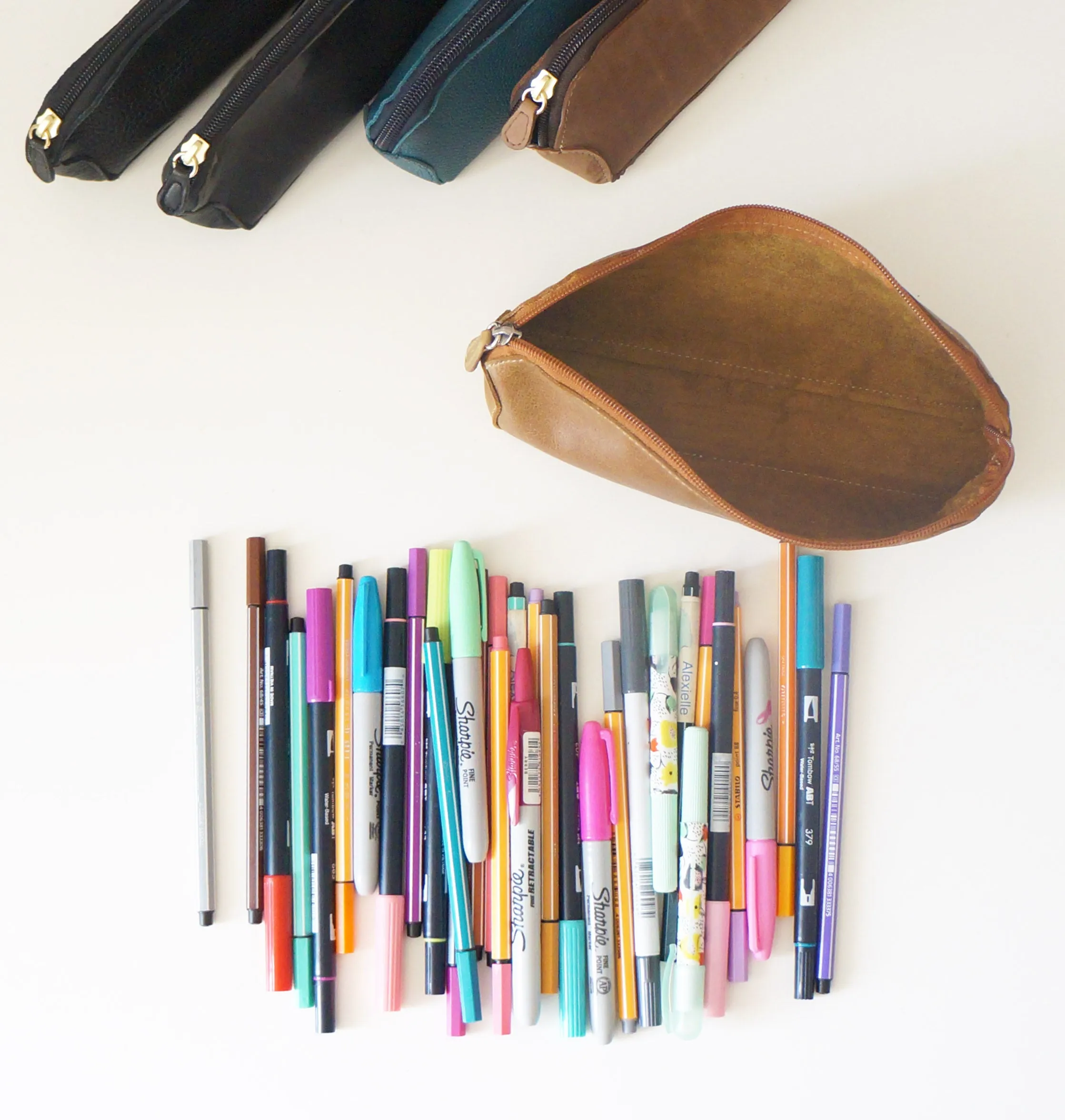 Pen Case - Brownie leather