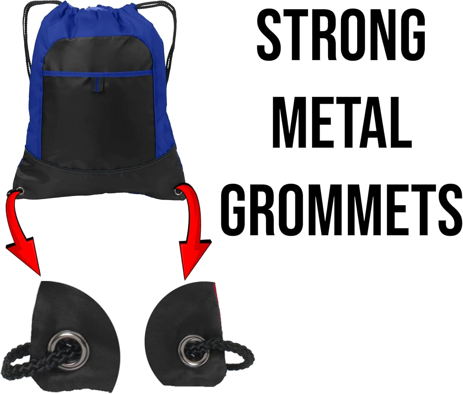 Personalized Cinch Bag - Custom Bags with Logo, Gym Drawstring Bags - Discount Promotional Items with Your Logo - Custom Backpack - Small Drawstring Bag