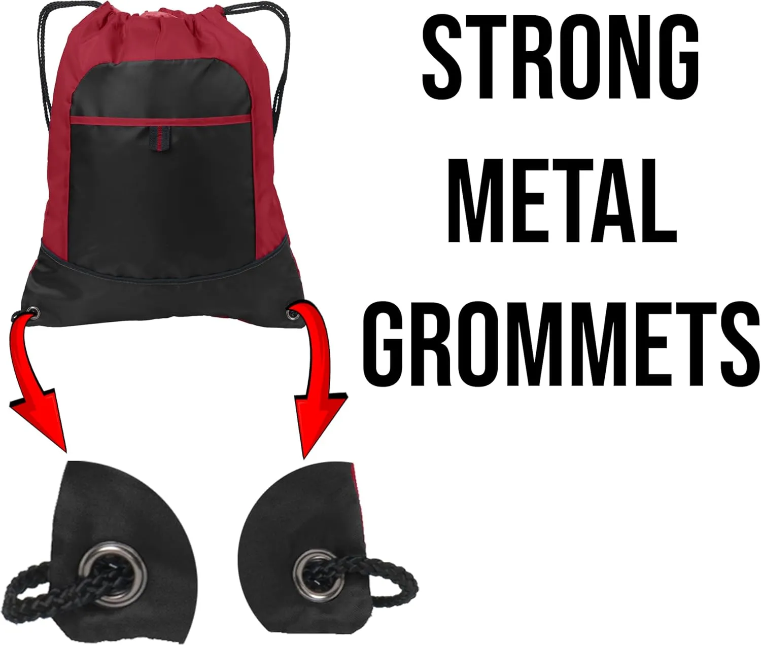 Personalized Cinch Bag - Custom Bags with Logo, Gym Drawstring Bags - Discount Promotional Items with Your Logo - Custom Backpack - Small Drawstring Bag