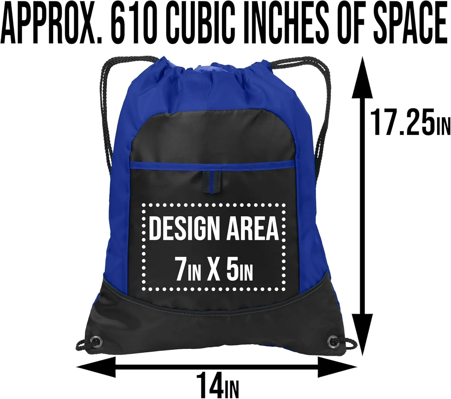 Personalized Cinch Bag - Custom Bags with Logo, Gym Drawstring Bags - Discount Promotional Items with Your Logo - Custom Backpack - Small Drawstring Bag