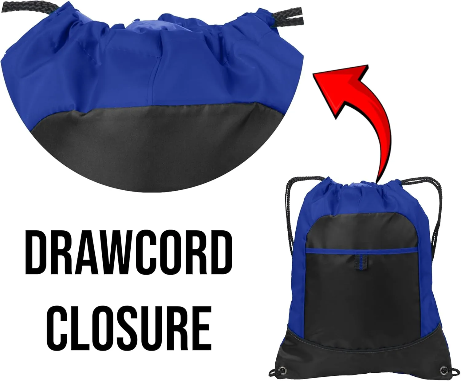 Personalized Cinch Bag - Custom Bags with Logo, Gym Drawstring Bags - Discount Promotional Items with Your Logo - Custom Backpack - Small Drawstring Bag