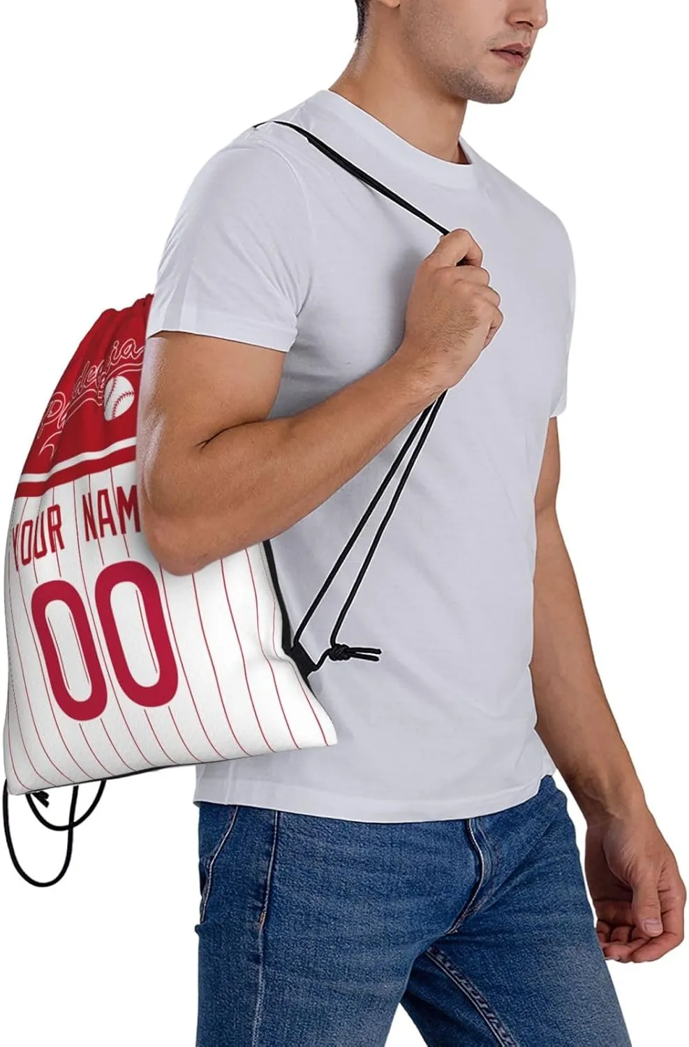 Philadelphia Bags Drawstring Bags Custom Any Name and Number Backpack for Men Gifts