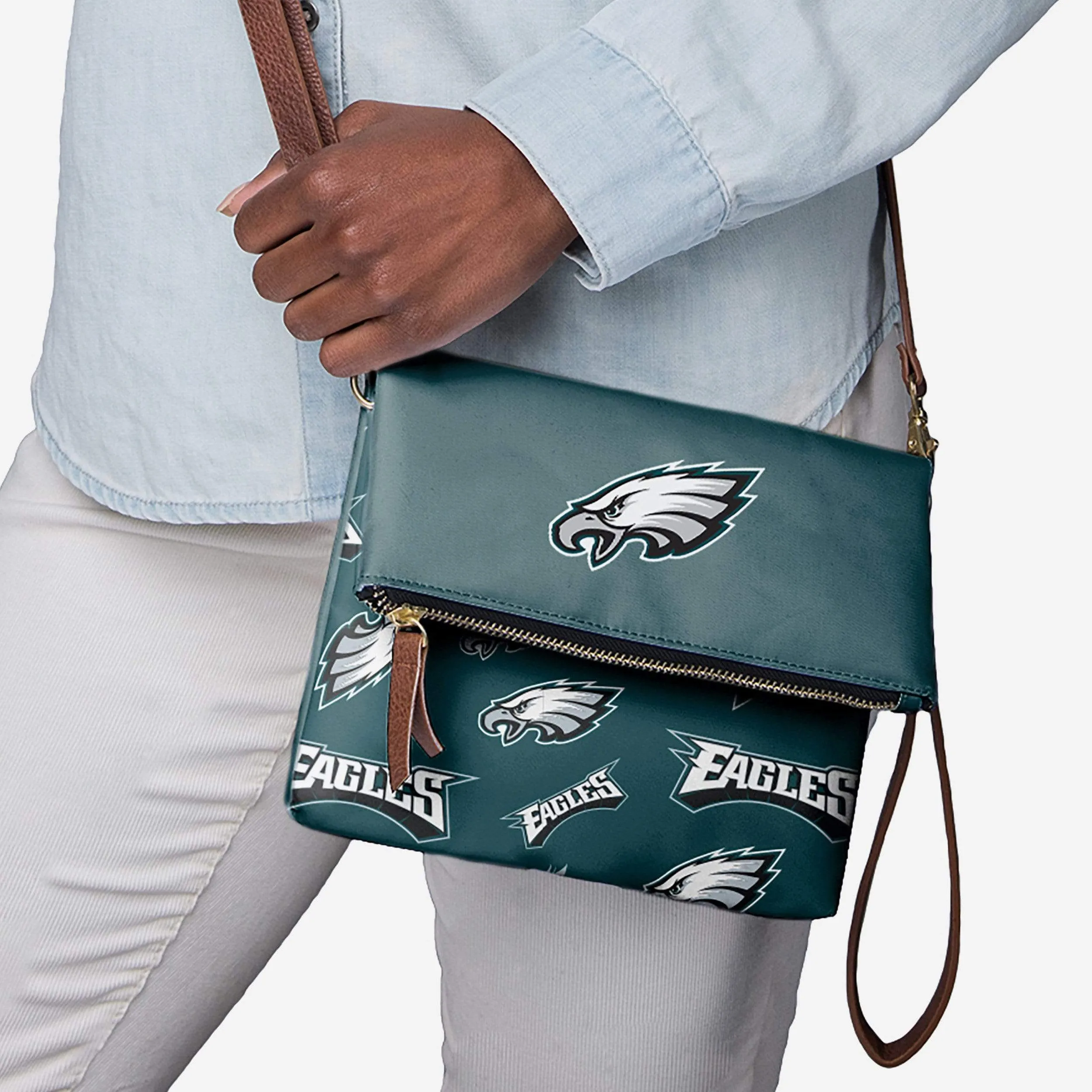 Philadelphia Eagles Printed Collection Foldover Tote Bag