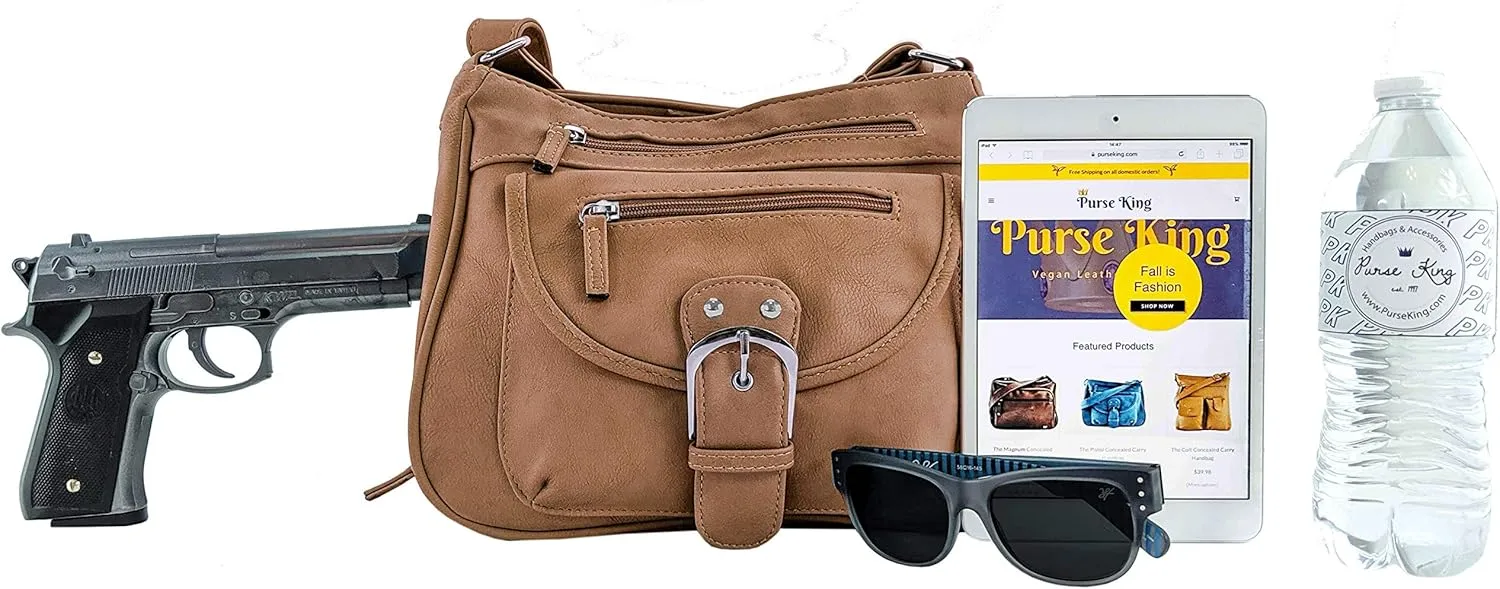 Pistol CCW Concealed Carry Handbag Conceal Crossbody & Shoulder Bag