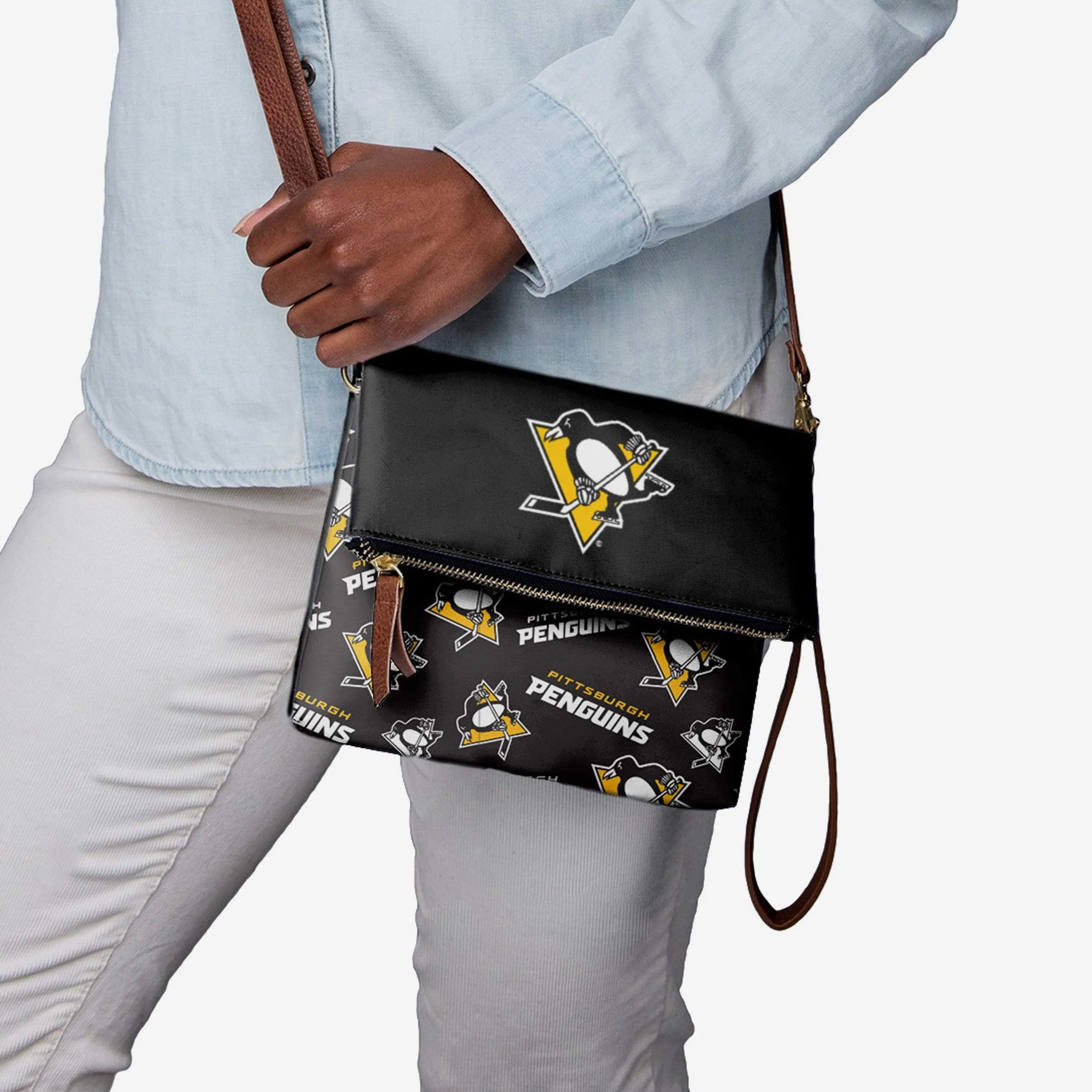 Pittsburgh Penguins Printed Collection Foldover Tote Bag
