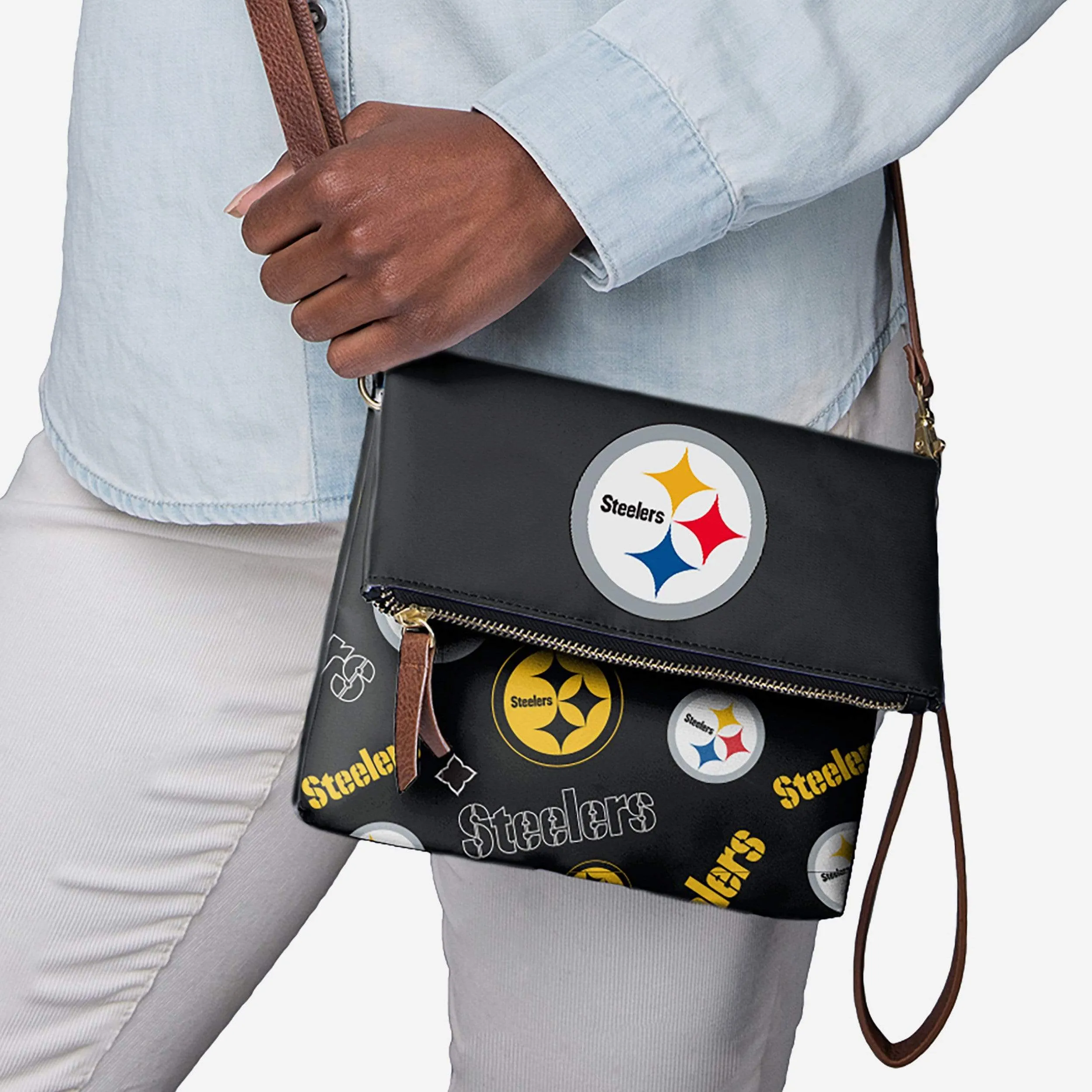 Pittsburgh Steelers Printed Collection Foldover Tote Bag