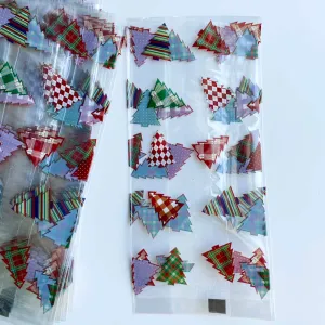 Plaid Trees Christmas Cello Bags