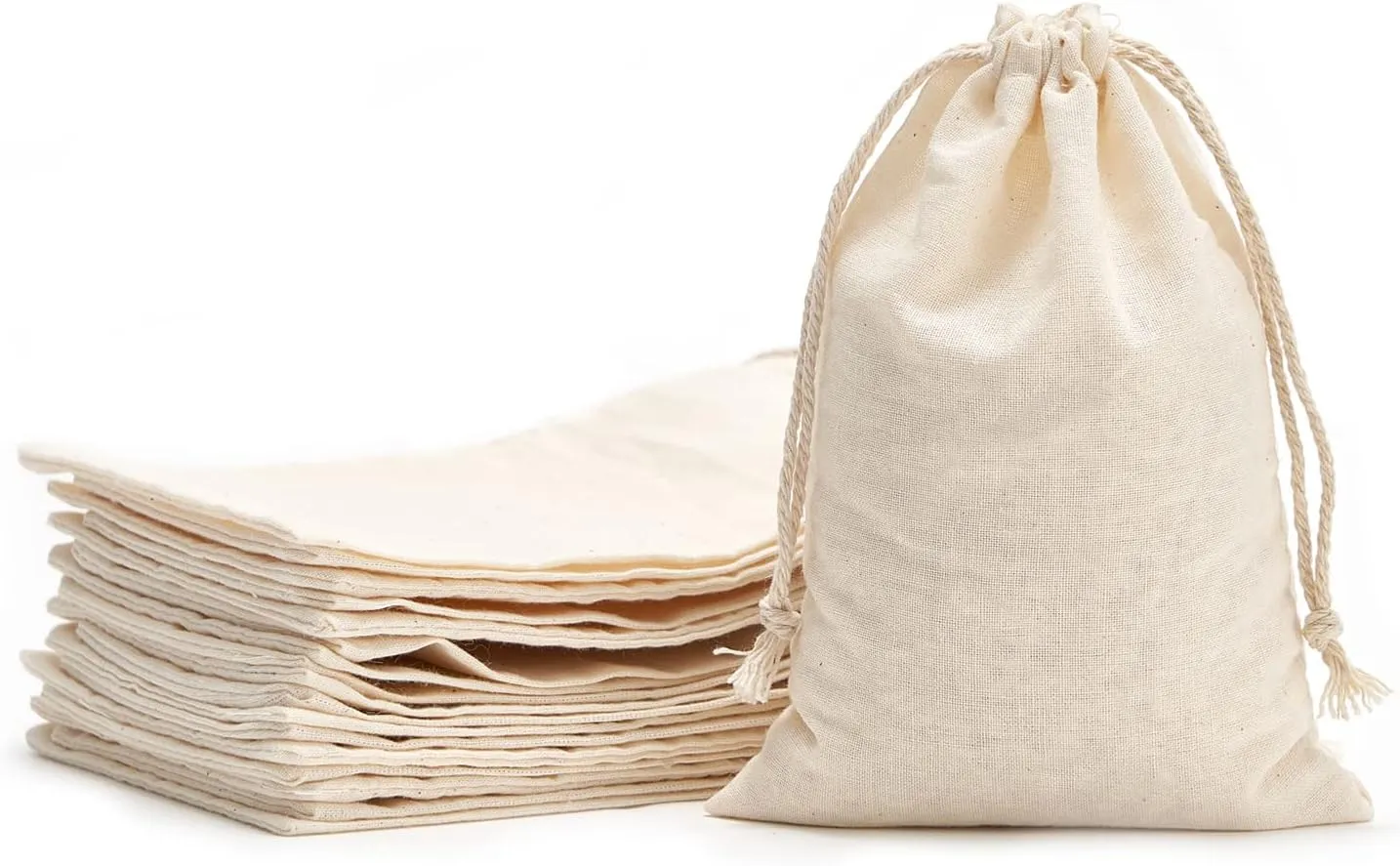 Plain Cotton Drawstring Bags (Pouch)