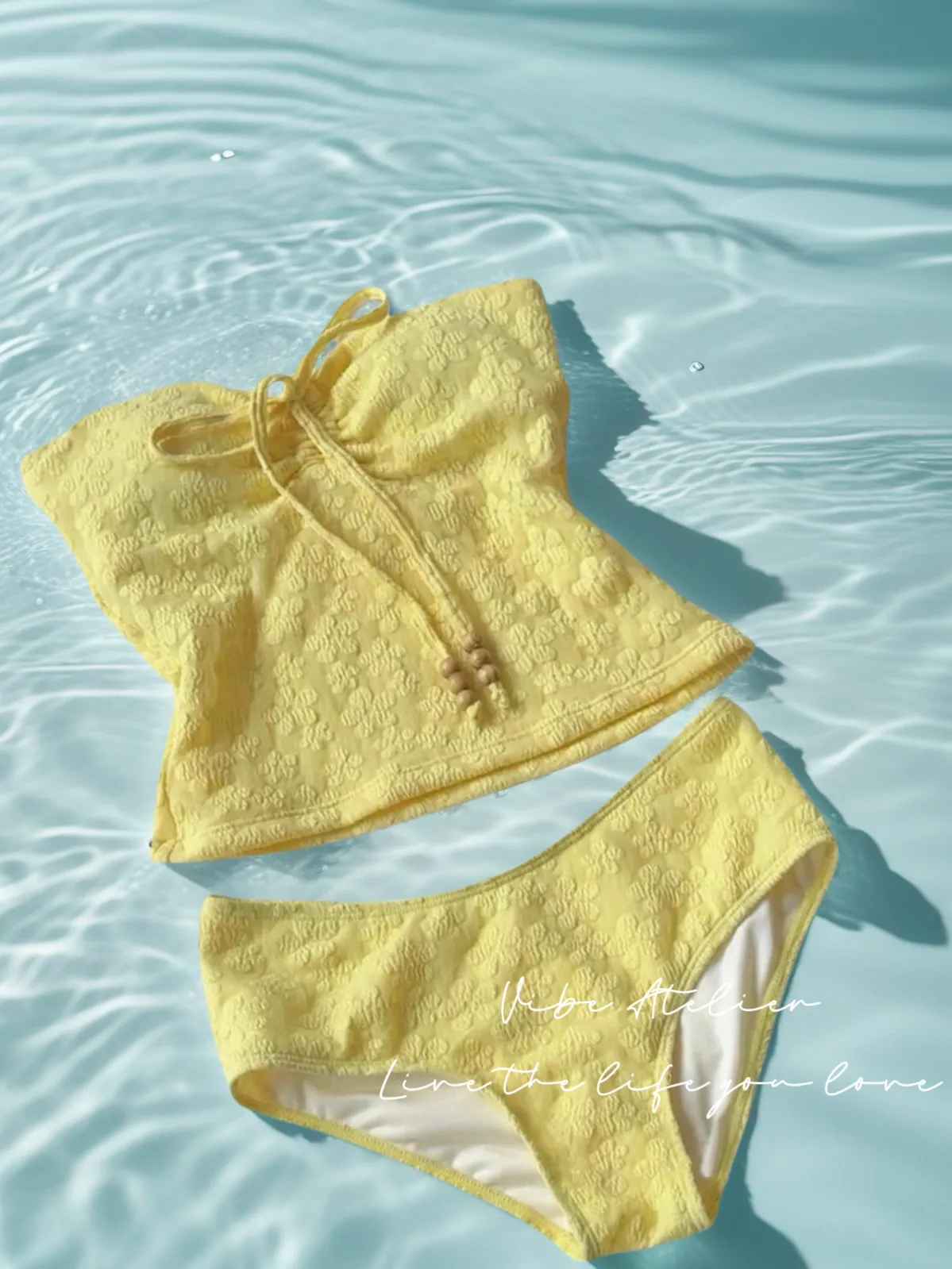 Plumeria Skies Three-Piece Bikini Set