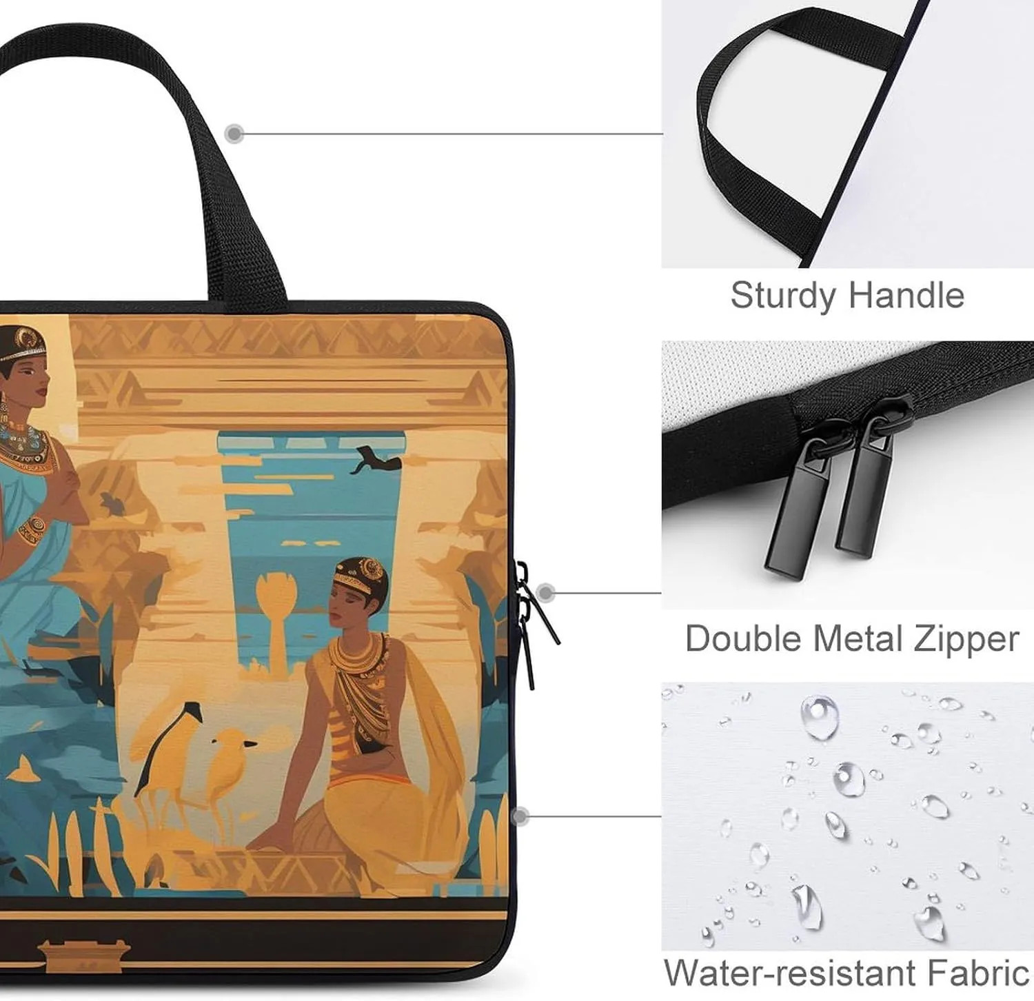 Posters Ancient Egyptian Art and Culture Laptop Bag Lightweight Computer Bag Laptop Carrying Case Handbag for Work Business