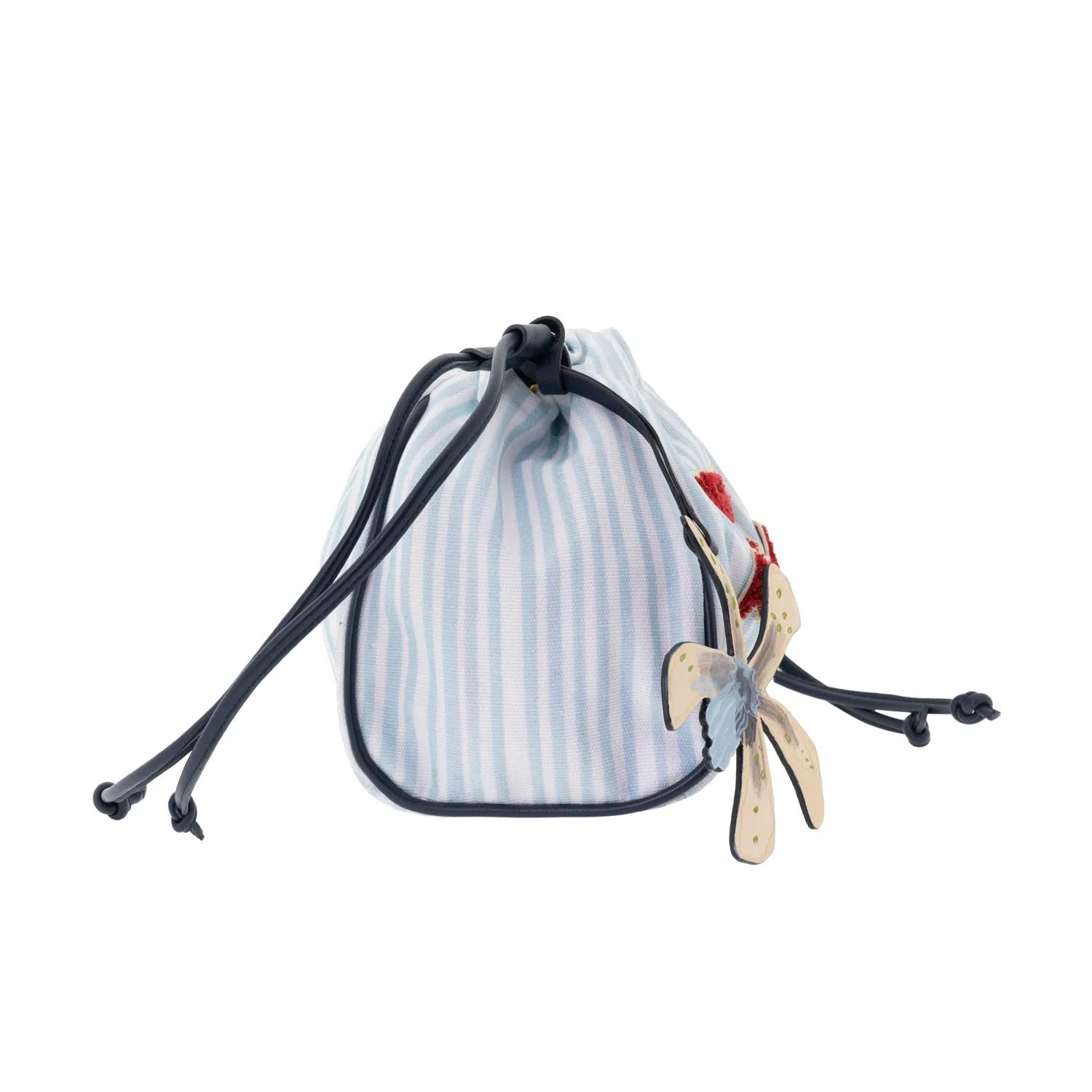 POUCH HAND PAINTED BLUE "The Grand Tour Collection"