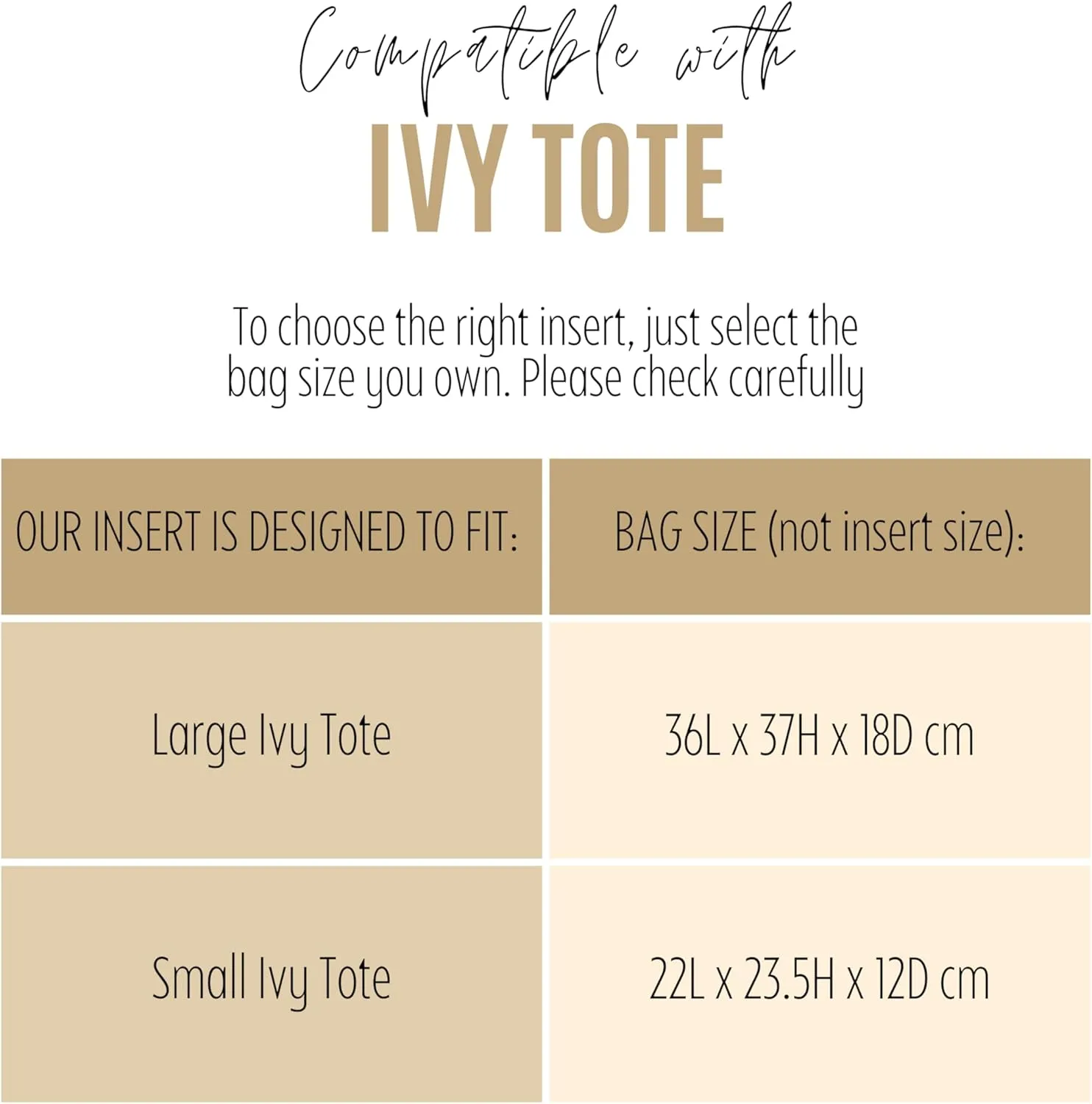 Premium Purse Organizer compatible with Ivy Leather Tote Organizer Insert - Handmade Oval Shaped 2mm Thick Felt Liner, Perfect fit, Tote S/L Bag Organizer (Cream, For Large Ivy Tote)